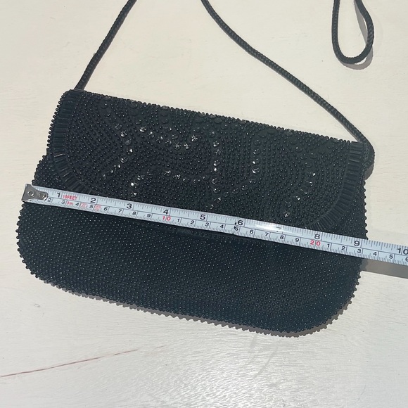 Vintage 80s Holiday Fair Black Beaded Handbag/Clutch - Picture 15 of 15